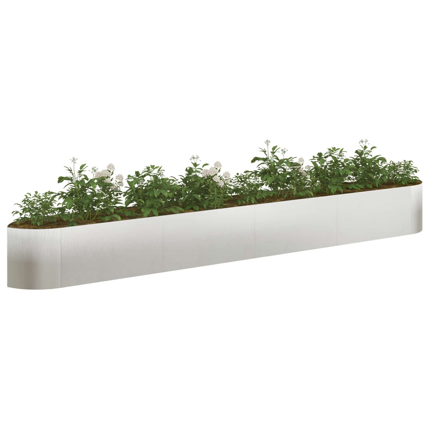 Verhoogd Tuinbed Roestvrij staal 380 x 40 x 40 cm Staal