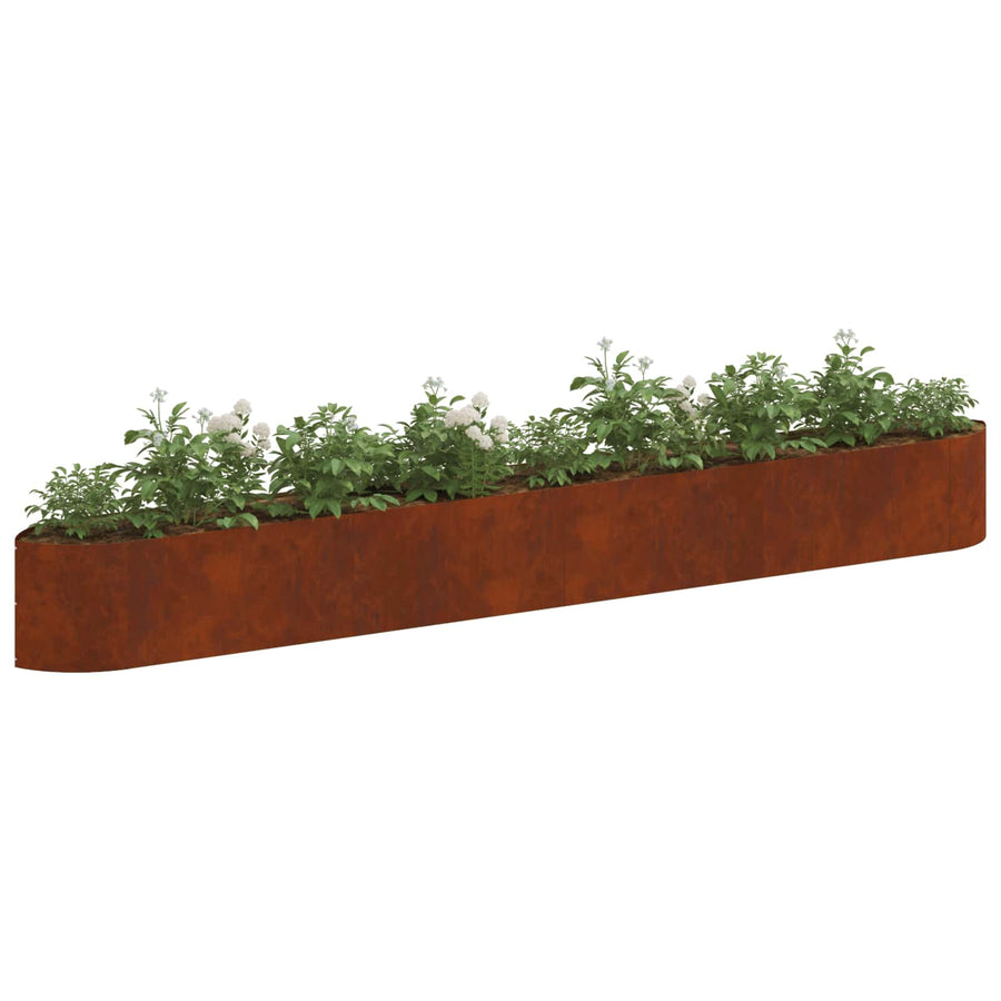 Verhoogd Tuinbed Cortenstaal 380 x 40 x 40 cm Staal