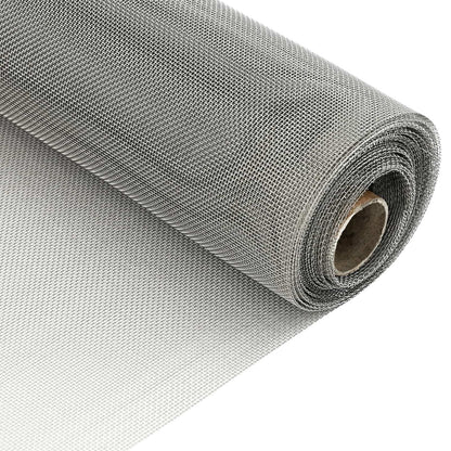 Gaas Scherm 40 x 2000 cm 20 Mesh RVS 201 Zilverkleurig