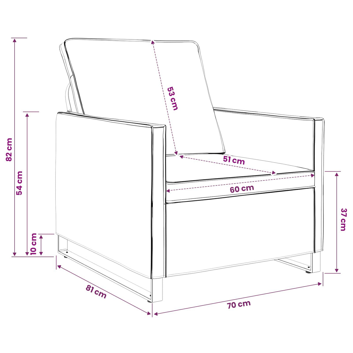 Fauteuil Lichtgrijs 70 x 81 x 82 cm Faux Suède Stof