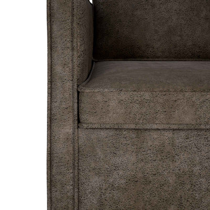 Enkele sofa Donkergrijs 70 x 81 x 82 cm Faux Suède Stof