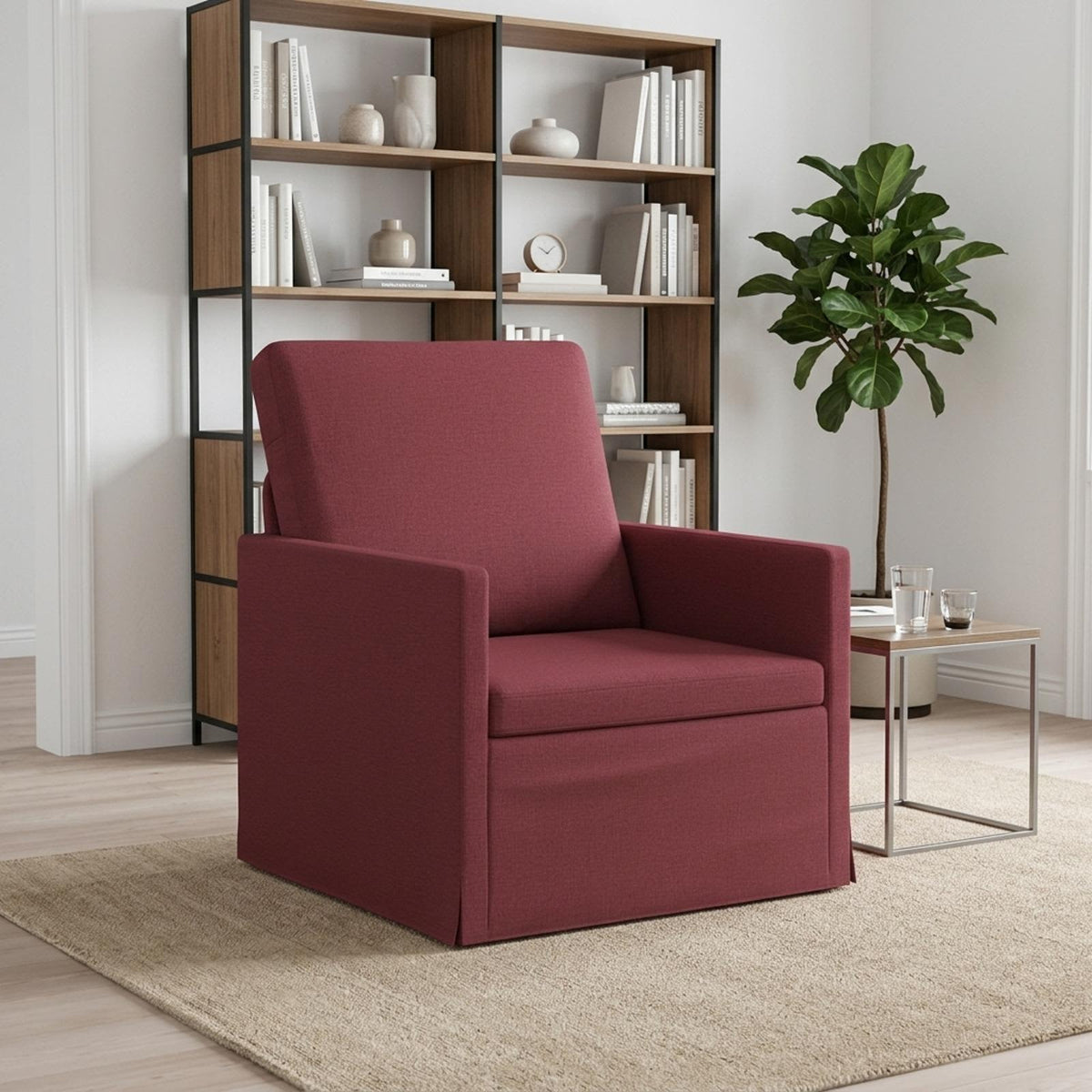Fauteuil Wijnrood 70 x 81 x 82 cm Stof