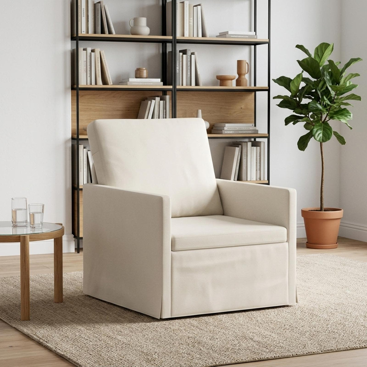 Fauteuil Crèmekleurig 70 x 81 x 82 cm fluweel