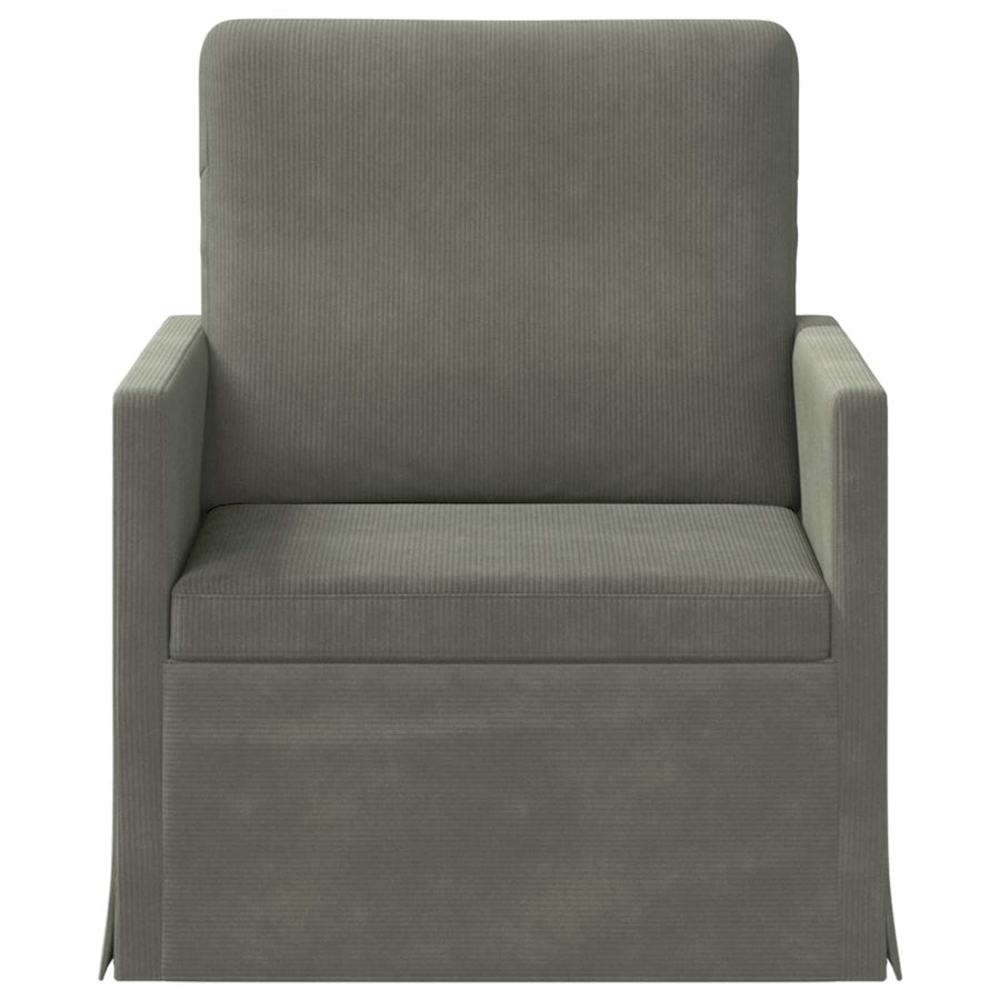 Fauteuil Lichtgrijs 70 x 81 x 82 cm Katoen Stof