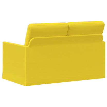 2-zits bank Lichtgeel 130 x 81 x 82 cm Stof
