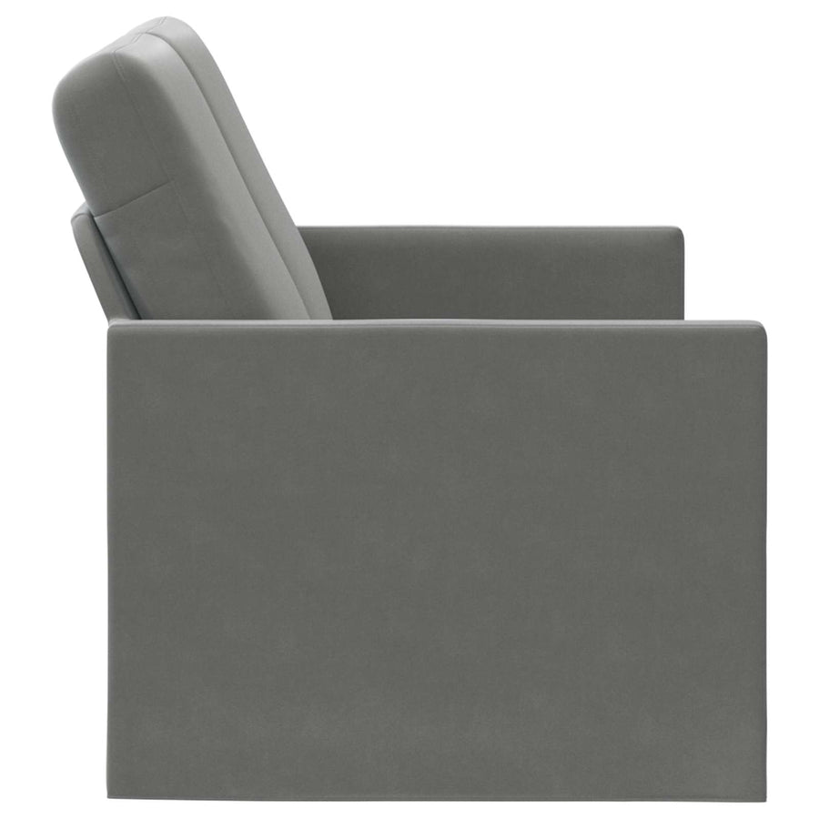 2-zits bank Donkergrijs 130 x 81 x 82 cm fluweel