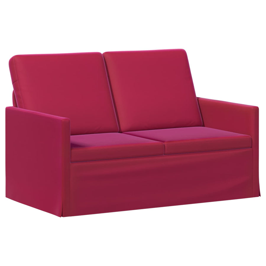 2-zits bank Wijnrood 130 x 81 x 82 cm fluweel