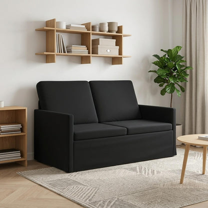 2-zits bank Zwart 130 x 81 x 82 cm fluweel