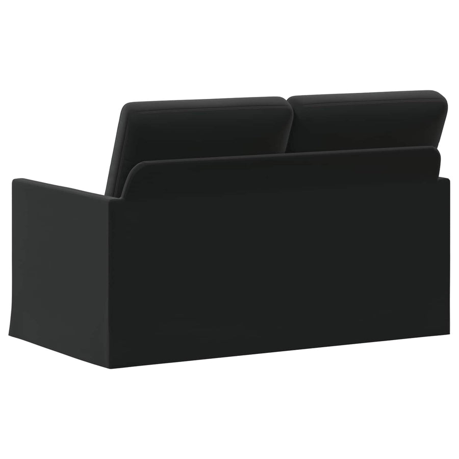 2-zits bank Zwart 130 x 81 x 82 cm fluweel