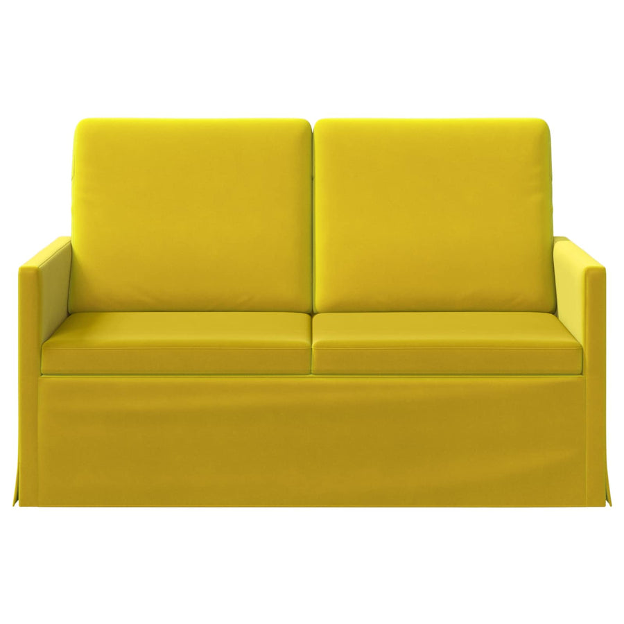 2-zits bank Geel 130 x 81 x 82 cm fluweel