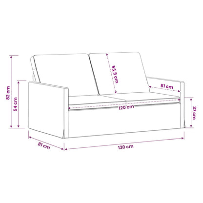 2-zits bank Geel 130 x 81 x 82 cm fluweel