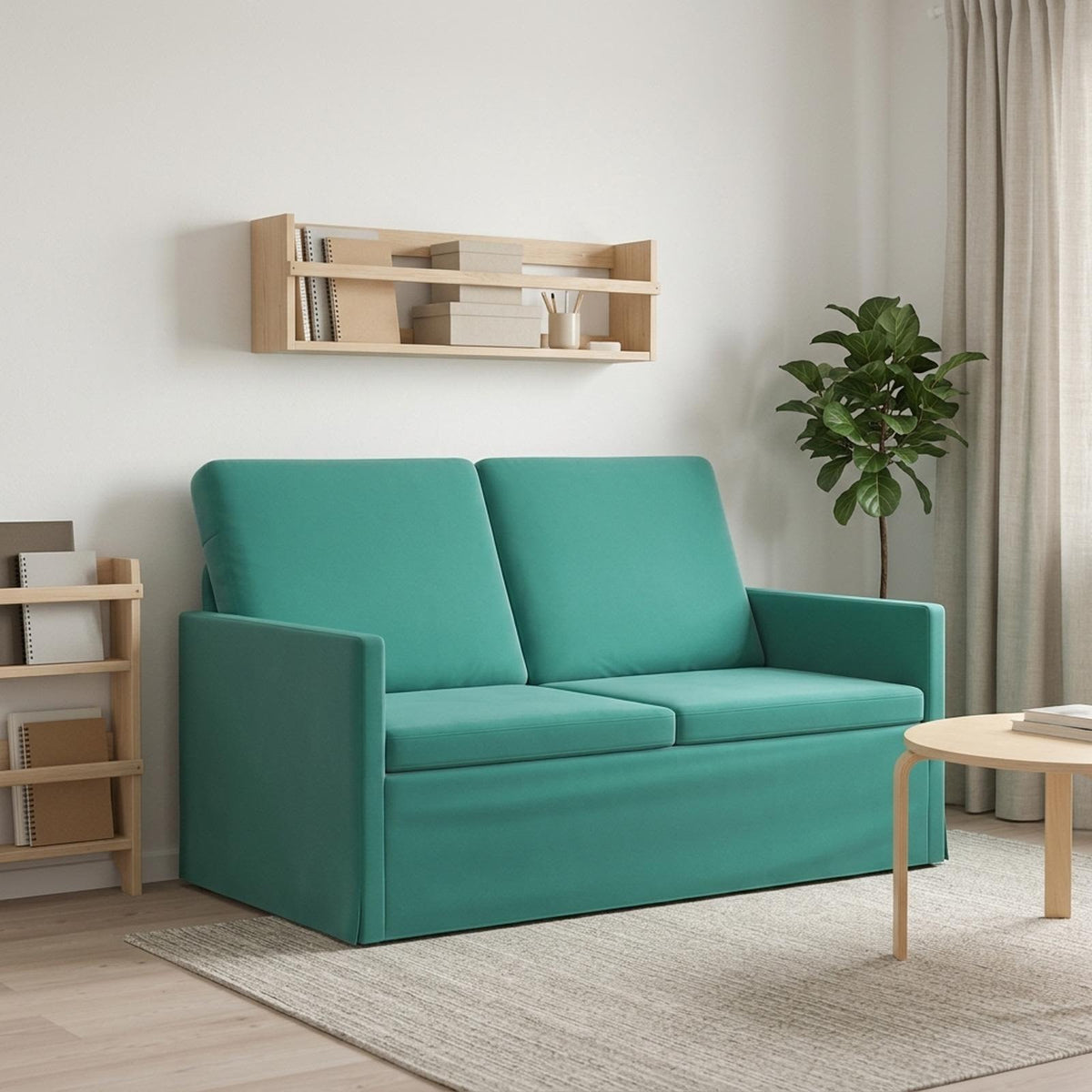 2-zits bank Turquoise 130 x 81 x 82 cm fluweel