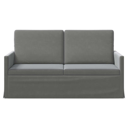 2-zits bank Donkergrijs 150 x 81 x 82 cm fluweel