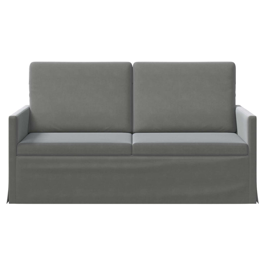 2-zits bank Donkergrijs 150 x 81 x 82 cm fluweel