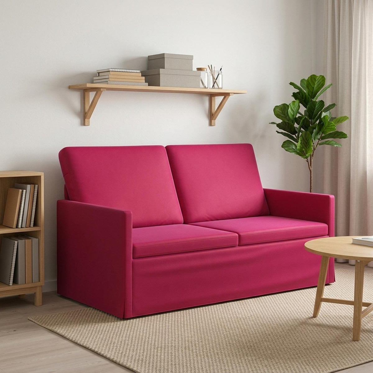 2-zits bank Wijnrood 150 x 81 x 82 cm fluweel