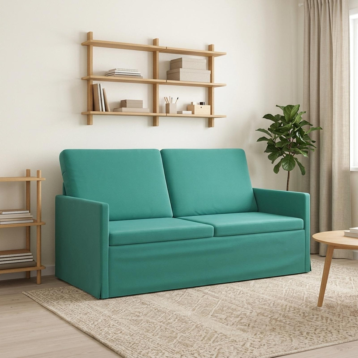 2-zits bank Turquoise 150 x 81 x 82 cm fluweel