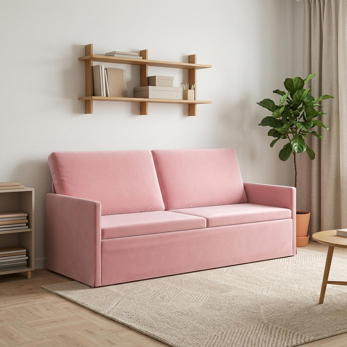 3-zits bank Roze 190 x 81 x 82 cm fluweel
