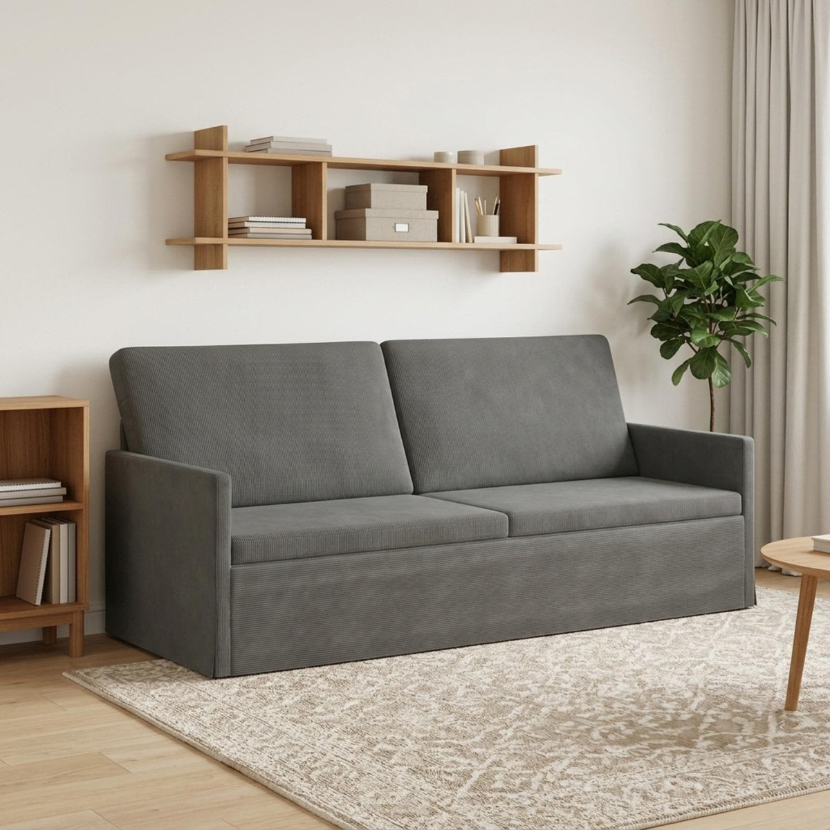 3-zits bank Donkergrijs 190 x 81 x 82 cm Katoen Stof