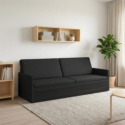 3-zits bank Zwart 220 x 81 x 82 cm Stof