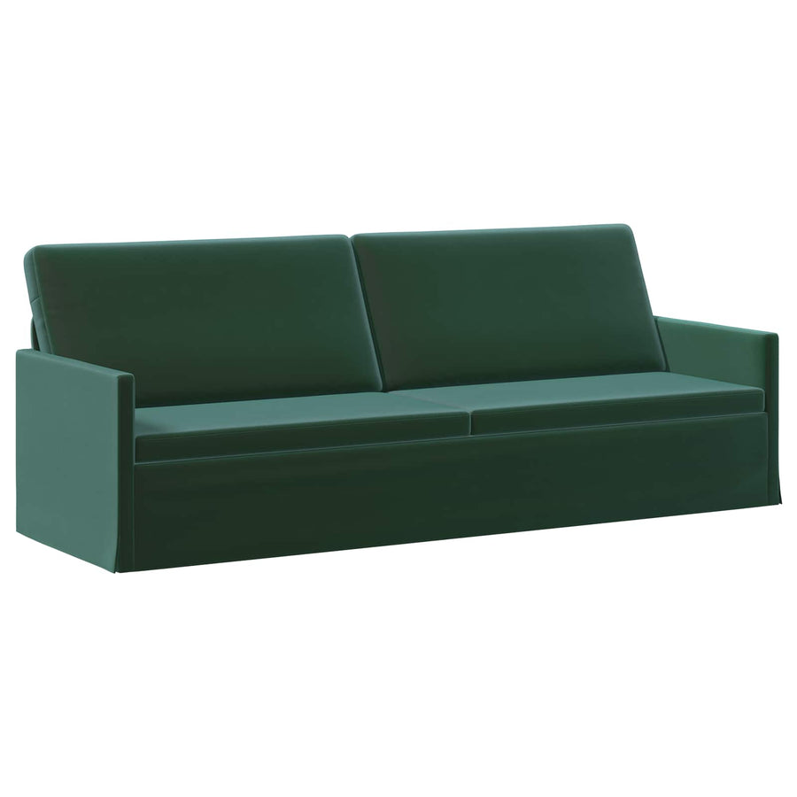 3-zits bank Donkergroen 220 x 81 x 82 cm fluweel