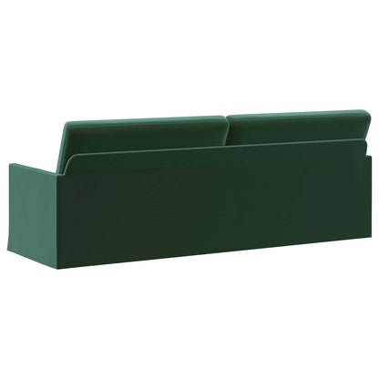 3-zits bank Donkergroen 220 x 81 x 82 cm fluweel