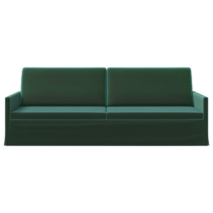 3-zits bank Donkergroen 220 x 81 x 82 cm fluweel