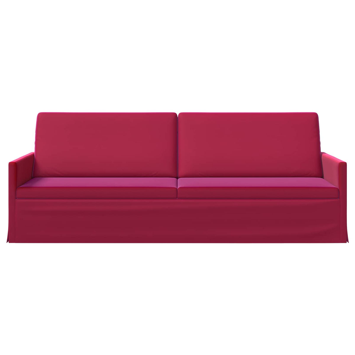 3-zits bank Wijnrood 220 x 81 x 82 cm fluweel