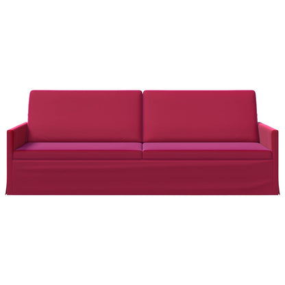 3-zits bank Wijnrood 220 x 81 x 82 cm fluweel