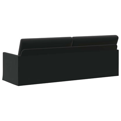 3-zits bank Zwart 220 x 81 x 82 cm fluweel