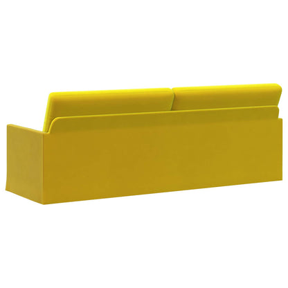 3-zits bank Geel 220 x 81 x 82 cm fluweel