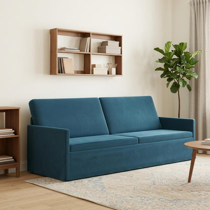 3-zits bank Blauw 220 x 81 x 82 cm fluweel
