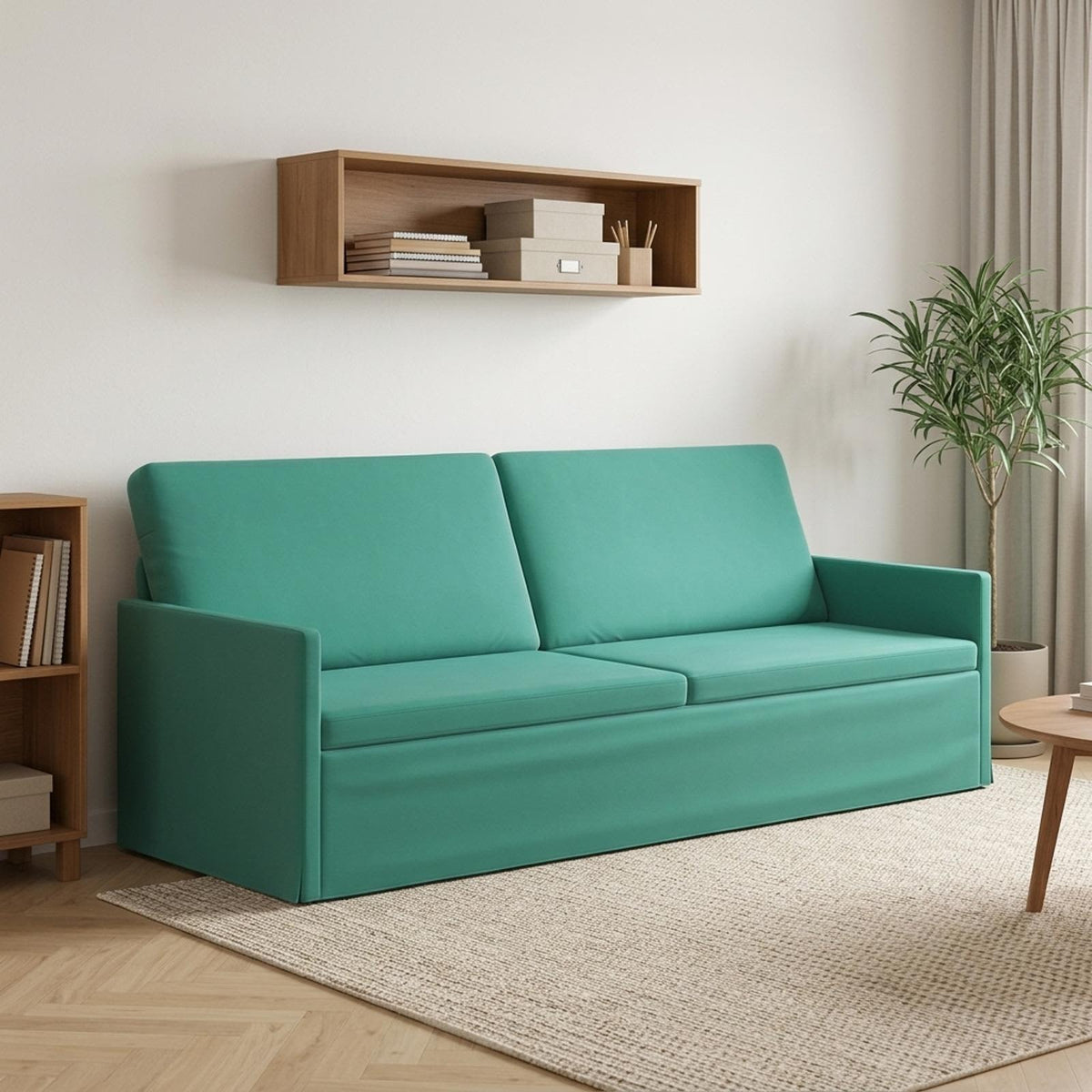 3-zits bank Turquoise 220 x 81 x 82 cm fluweel