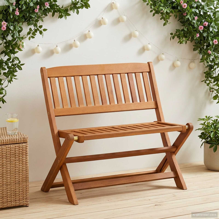 Kinderbank Bruin 61 x 38 x 57 cm Massief Eucalyptus Hout