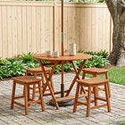 Tuintafel rond Ø 90x75 cm eucalyptushout inklapbaar