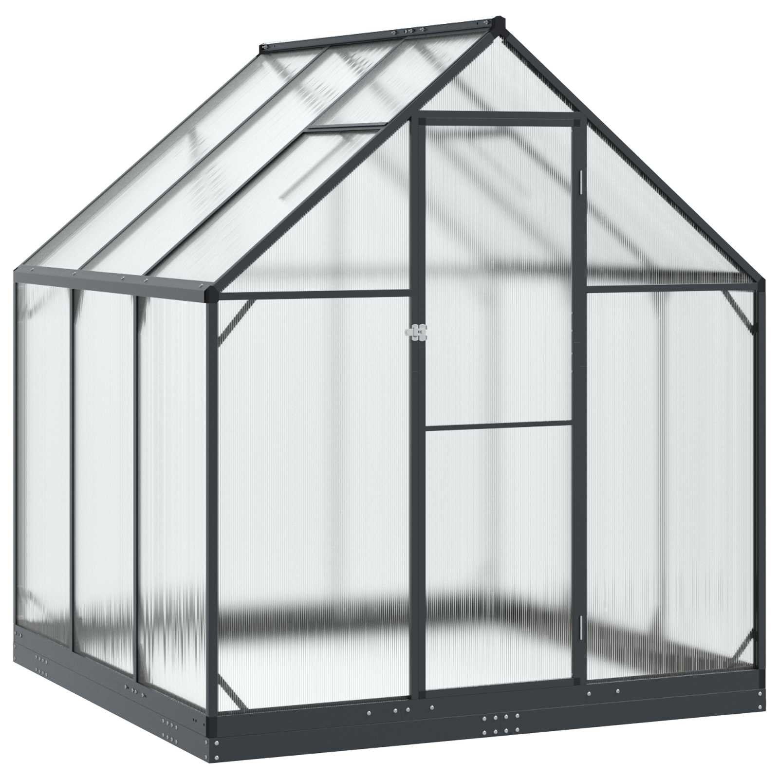 Tuin Serre met de deur Antracietkleurig 183,5 x 183,5 x 207 cm