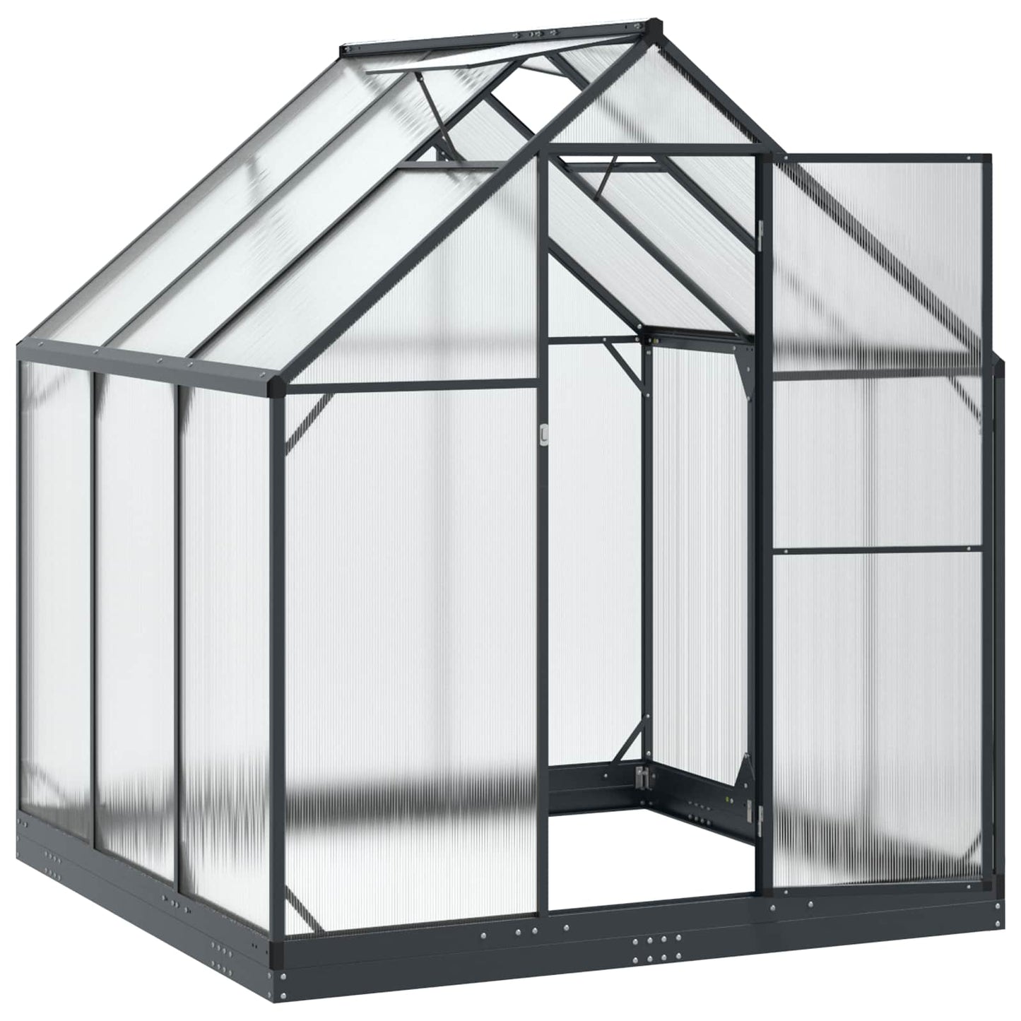 Tuin Serre met de deur Antracietkleurig 183,5 x 183,5 x 207 cm