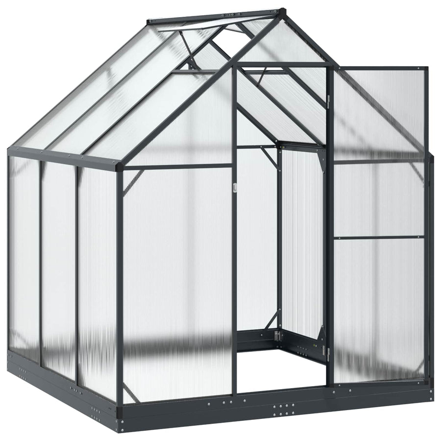 Tuin Serre met de deur Antracietkleurig 183,5 x 183,5 x 207 cm