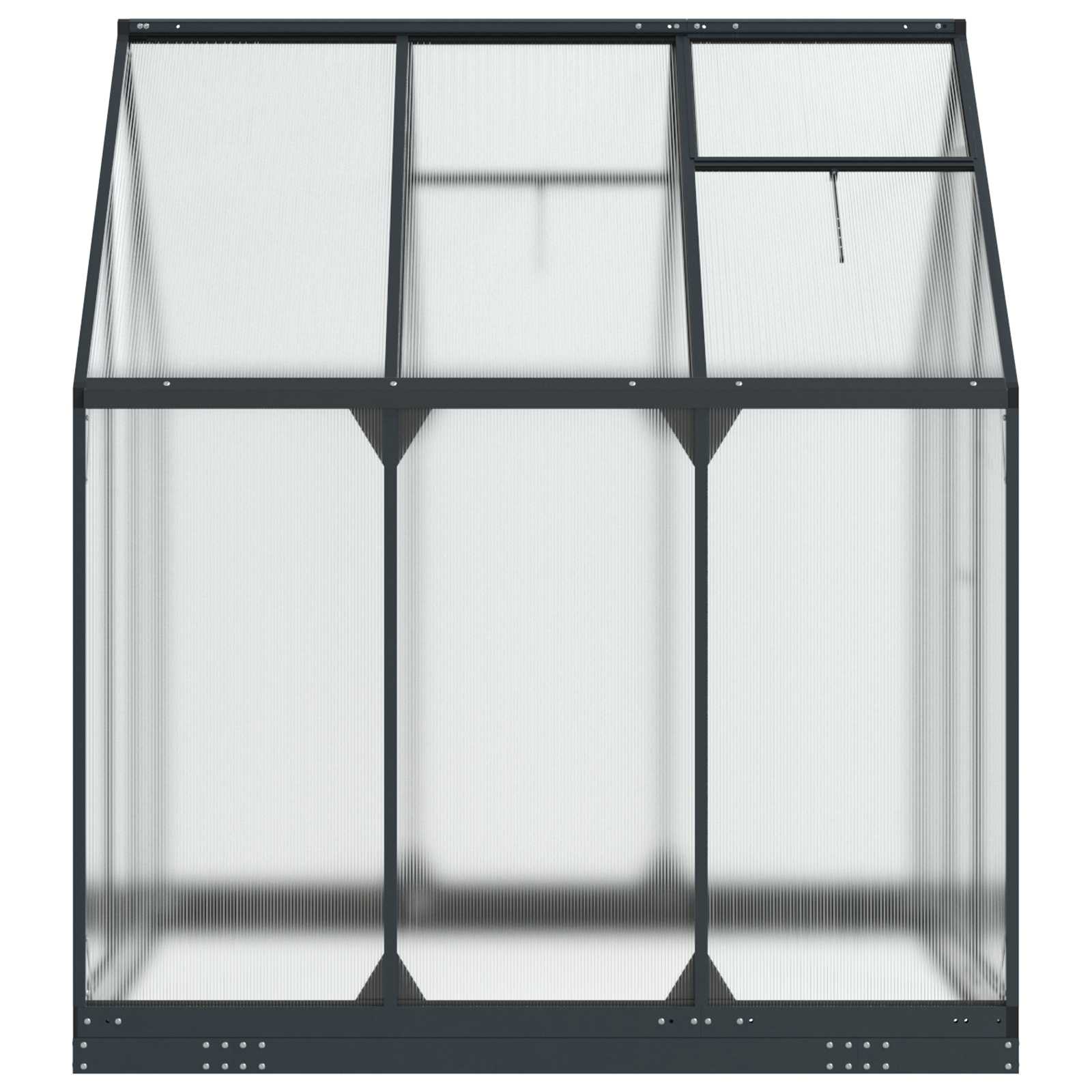 Tuin Serre met de deur Antracietkleurig 183,5 x 183,5 x 207 cm