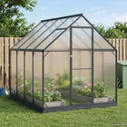 Garden Greenhouse with Door Anthracite 183.5 x 243.5 x 207 cm