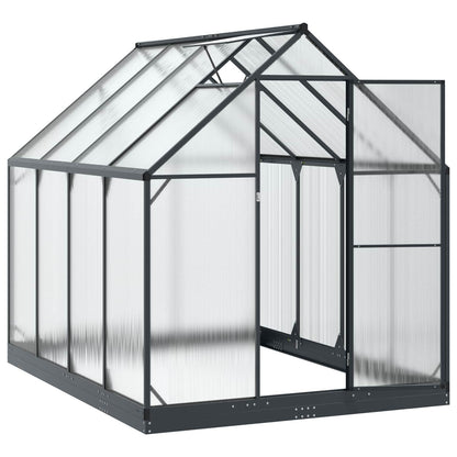 Tuin Serre met de deur Antracietkleurig 183,5 x 243,5 x 207 cm