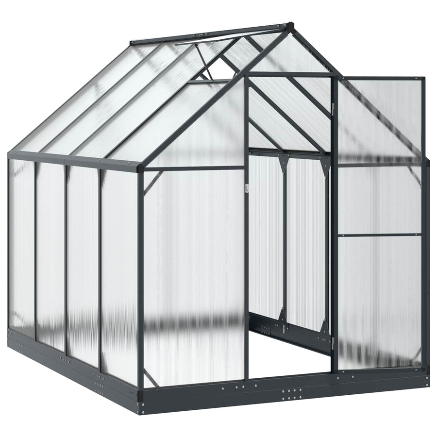 Tuin Serre met de deur Antracietkleurig 183,5 x 243,5 x 207 cm