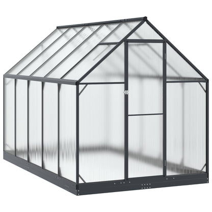 Tuin Serre met de deur Antracietkleurig 183,5 x 303,5 x 207 cm