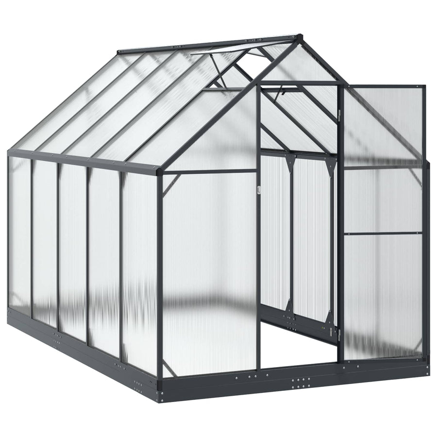 Tuin Serre met de deur Antracietkleurig 183,5 x 303,5 x 207 cm
