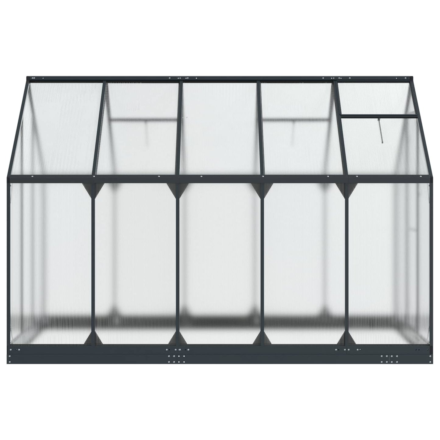 Tuin Serre met de deur Antracietkleurig 183,5 x 303,5 x 207 cm