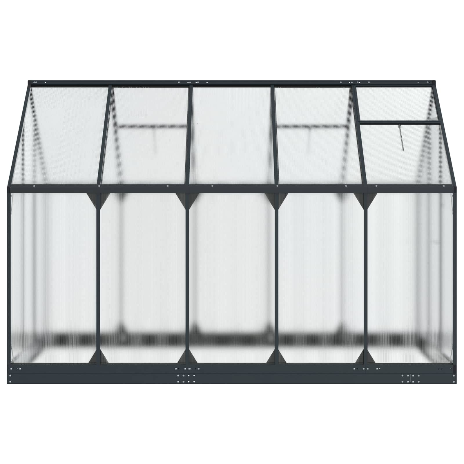 Tuin Serre met de deur Antracietkleurig 183,5 x 303,5 x 207 cm