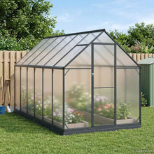Tuin Serre met de deur Antracietkleurig 183,5 x 363,5 x 207 cm