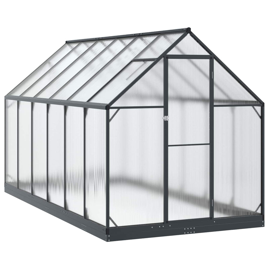 Tuin Serre met de deur Antracietkleurig 183,5 x 363,5 x 207 cm