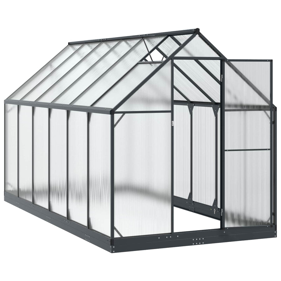 Tuin Serre met de deur Antracietkleurig 183,5 x 363,5 x 207 cm