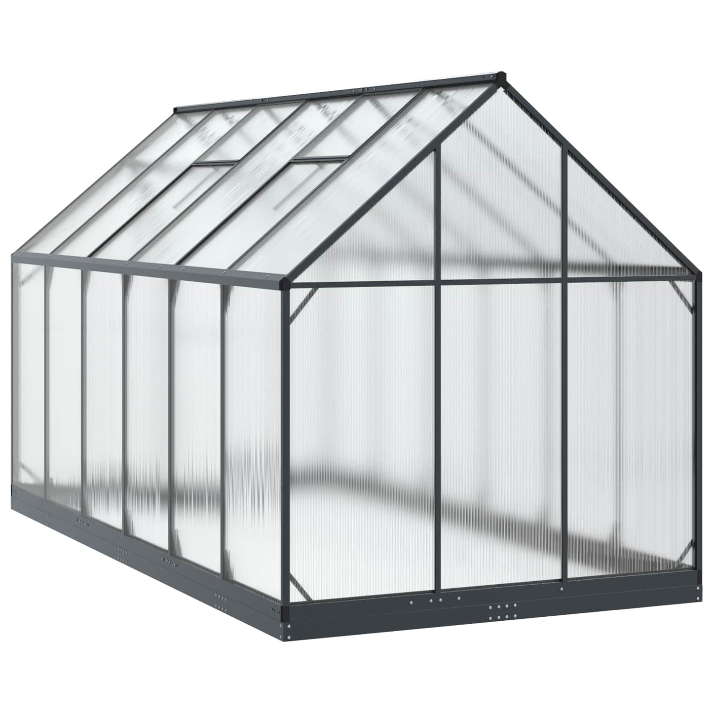 Tuin Serre met de deur Antracietkleurig 183,5 x 363,5 x 207 cm