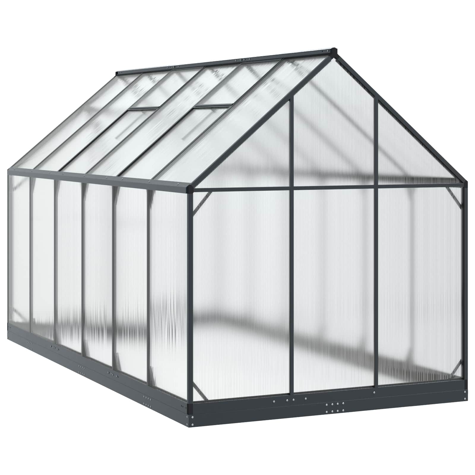 Tuin Serre met de deur Antracietkleurig 183,5 x 363,5 x 207 cm